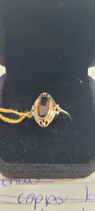 J6513 Garnet ring in sterling silver - Heritage Trading Company