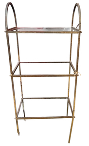 Glass and Bronze Finished Shelving Unit - Heritage Trading Company