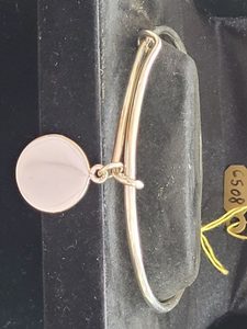 J6508 sterling silver bracelet with silver disc - Heritage Trading Company