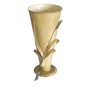 Cream Metal Vase - Heritage Trading Company
