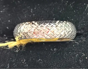 T0045 - White Gold Detailed Band - Heritage Trading Company