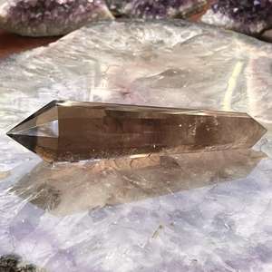 Smokey quartz ‘vogel cut’ point - The Hidden Gem