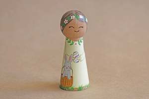 Easter: Easter Girl Peg Doll - Style A