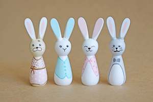 Wooden Bunny Set