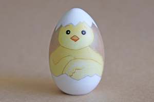 Wooden Jumbo Easter Chick Egg
