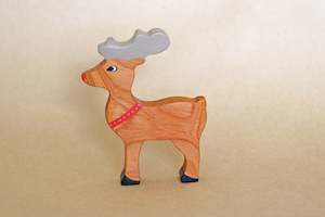 Small World Play: Wooden Reindeer