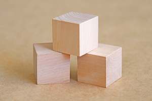 Wood Cube 3.8cm (1.5") - DIY