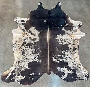 Dark Brown & White Speckled Cowhide
