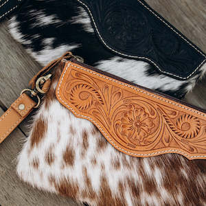 HideCraft Cowhide Clutch