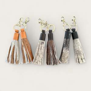 Tassel Cowhide Keyring