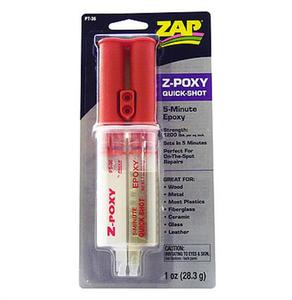 Glues Adhesives: ZAP Z-Poxy 5min Dual Syringe