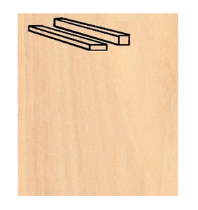 Wooden Ships Fittings: Artesania Birch Strip 2 x 8 x 914mm 25p