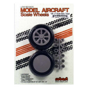 Radio Control: 2" SCALE DIAMOND TREAD WHEEL (pair) by Robart