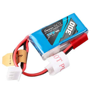 Rc Batteries: Gens Ace 300mAh 2S 7.4v 45C Lipo Battery with JST Plug and XH Balance 40x20x12mm