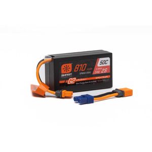 Rc Batteries: 810mAh 2S 7.4V Smart G2 50C LiPo; IC2 and EC2 Adapter Fits Mini LMT, UTB18