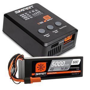 Rc Chargers: Smart Powerstage Surface Bundle: 5000mAh 4S 50C LiPo Battery (IC5) / 100W S100