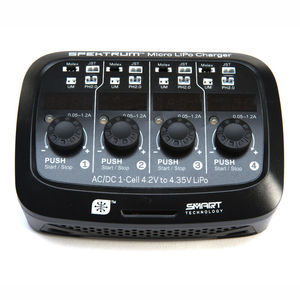 Spektrum S44 Micro 4 port AC/DC 1S LiPo Charger