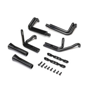 Rc Car Parts: Header Set, Matte Black: 22S Sprint by LOSI