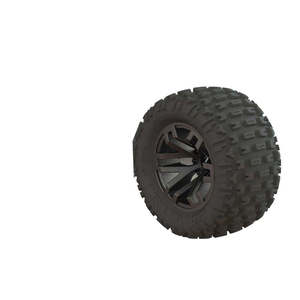 Rc Tyre Rims: Dboots 'Fortress MT' Tire Set Glued Gun Metal by ARRMA (Replaces ARAC9633)