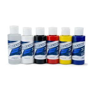 Rc Body Paints: RC Paint Primary Color Set -Rdc,Wht,Blk,Rd,Ylw,Bl by Proline