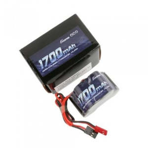 Rc Nimh Alkaline: Gens Ace 6.0V 1700mAh 2/3A x 5 NiMh Hump RX Battery Pack with Dual JR-JST 125g