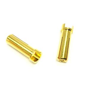 Rc Connectors Adapters: Team Trinity 4mm Gold Bullet Connectors (1 pair)