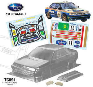 Rc Car Bodies: Subaru Legacy Rally 190mm Rallying/Rothmans Decal Sheet