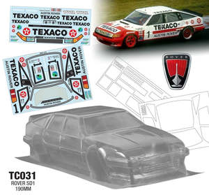 Rc Car Bodies: 1/10 Rover SD1 190mm Clear Body by Team C