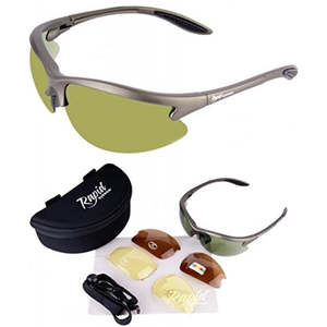 Apparel: Condor Polarised Sunglasses for Golf - Silver-Grey Tough TR90 Frames 100% UVA/B