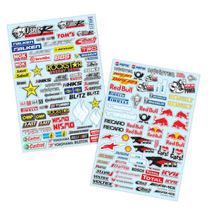 Apparel: 1/10 Stickers MISC Brands A4 (2pcs) by Team C