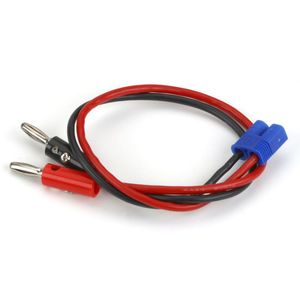 Rc Charging Accessories: EC3 Device Charge Lead with 12" Wire & Jacks,16AWG