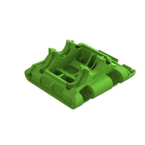 Rc Gear Boxes: Rear Lower Skid/Gearbox Mount (1pc) - Green