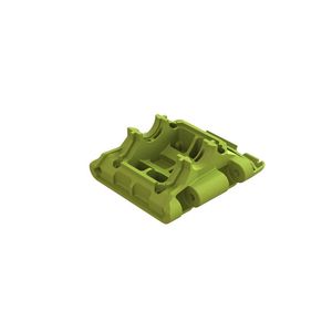 Rc Gear Boxes: Rear Lower Skid/Gearbox Mount (1pc) - Fluoro Yel
