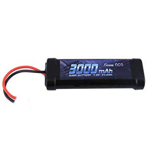Rc Nimh Alkaline: Gens Ace 7.2V NiMh 3000mAh Stick Battery pack With Quality 14Awg Silicone Wire &