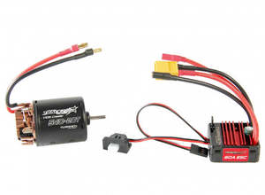 Rc Motor Esc: Turnigy Trackstar 540-20T Brushed Motor & 60A ESC Combo for 1/10th Crawler