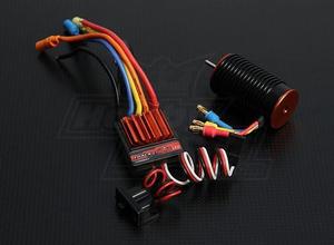 Rc Motor Esc: TrackStar 1/18th Scale 7.5T Brushless power System (6100kv)