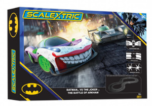 Slot Car Sets: Scalextric Set: Batman vs Joker Arkham