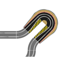 Slot Car Tracks: Scalextric Hairpin Curve Accessory Pack