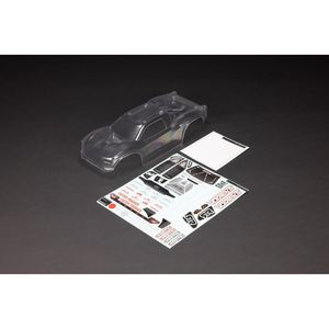 Rc Clips: VORTEKS 2WD Clipless Clear Body (inc decals/window masks)