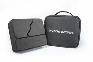 Rc Bags: Hard Frame Bag For 2x .21 1/8 Nitro Engines & Pipe Set (260x230x95mm) by Koswork