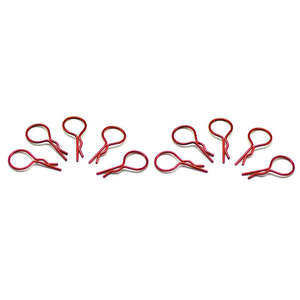 Rc Body Clips: Big Body Clip 1/10 - Metallic Red (10)