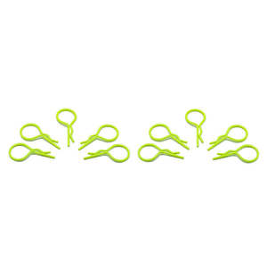 Rc Body Clips: Big Body Clip 1/10 - Fluorescent Yellow (10)