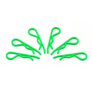 Body Clip 1/8 - Fluorescent Green (6)