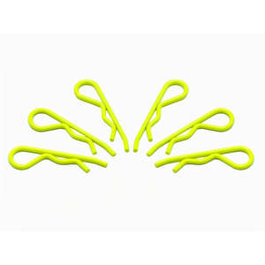 Body Clip 1/8 - Fluorescent Yellow (6)