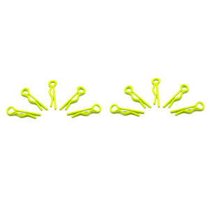 Small Body Clip 1/10 - Fluorescent Yellow (10)