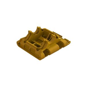 Rc Gear Boxes: Rear Lower Skid/Gearbox Mount (1pc) - Orange