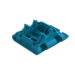 Rc Gear Boxes: Rear Lower Skid/Gearbox Mount (1pc) - Blue