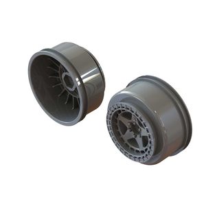 Rc Wheel Hexes: SC 2.2"/3.0" Wheel 14mm Hex Gun Metal (2)