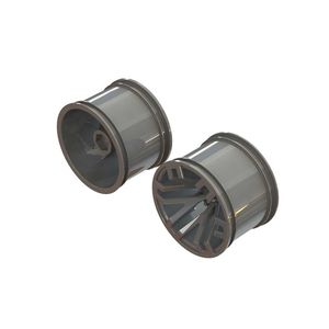 Rc Wheel Hexes: MT 2.8" Wheel 14mm Hex Gun Metal (2)