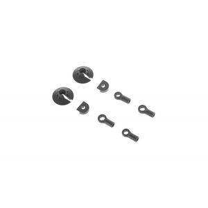 Rc Rod Ends: AR330338 Shock Rod End Set Nero (2) Fits 6S Kraton, Outcast, Notorious, Talion,
